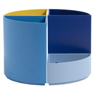 Exacompta Stifteköcher Bee Blue, 4-teilig, mehr- farbig, modulierbar, 2 verschiedene Höhen