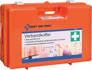 Verbandkoffer nach DIN 13157, Betriebe und Baustellen, 28 x 20 x 11 cm, orange