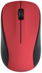 Optische 3-Tasten-Funkmaus MW-300 V2, rot, geräuschlos, mit USB-Empfänger, für Rechts-und Linkshänder, Scrollrad, inkl. 2 x AAA Batterien