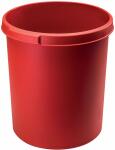Papierkorb KLASSIK, 30 Liter, rot, mit 2 Griffmulden