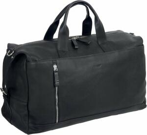 Weekender Toro, Echtleder, schwarz, Außenmaße: ca. 28 x 50 x 21 cm