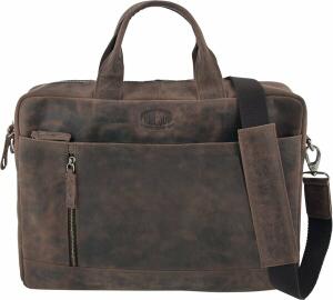 Laptoptasche Raily, Echtleder, braun, Außenmaße: ca. 28 x 41 x 9,5 cm