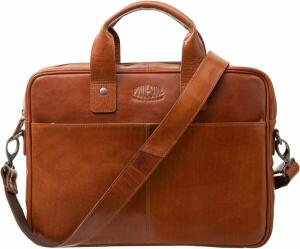 Laptoptasche Surprise, Echtleder, cognac, Außenmaße: ca. 30 x 38 x 6,5 cm