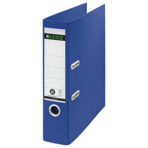 Ordner 180° Recycle, A4, breit, 80 mm, blau, 100 % recyceltes Material