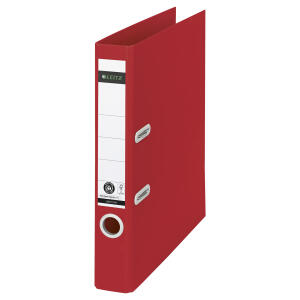 Ordner 180° Recycle, A4, schmal, 50 mm, rot, 100 % recyceltes Material