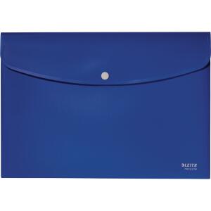 Sammelmappe Recycle, blau, A4, blickdicht, Druckknopfverschluss