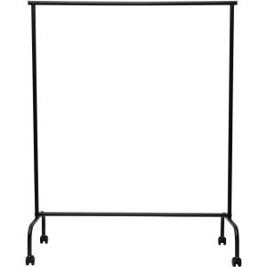 Reihengarderobe MAULlimbo, 126 cm, mattschwarz, 30 kg belastbar, ausziebahre Seitenarme (auf 195 cm), 4 Doppellenkrollen