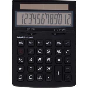 Tischrechner ECO 850 mit 12-stelliger LCD-Anzeige, Solarbetrieben, aus 80 % recyceltem Kunststoff