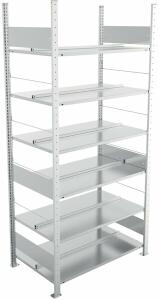Grundregal, 2.200 x 1.000 x 600 mm (H x L x T), 6 Böden, Feldlast: 1.220 kg, Fachlast: 100 kg