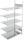 Anbauregal, 1.850 x 1.000 x 600 mm (H x L x T), 5 Böden, Feldlast: 1.100 kg, Fachlast: 100 kg