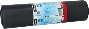 Müllsäcke, LDPE, 240 Liter, 145 x 120 cm, schwarz, Blauer Engel, 1 Rolle = 8 Beutel