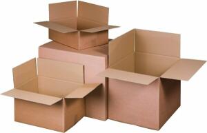 Verpackungs- und Versandkartons, 2-wellig, braun, wiederverschließbar, Innenmaß: 500 x 400 x 400 mm