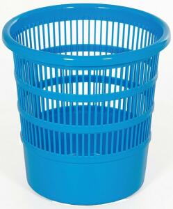 Papierkorb, 30 cm, rund, durchbrochen, blau