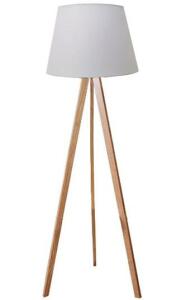 Unilux TOOKA LED Standleuchte weiss-bambus, mit Bambus-Gestell und Textilschirm, separates Leuchtmittel