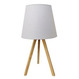 Unilux KATY LED Tischleuchte weiss-bambus, mit Bambus-Gestell und Textilschirm, separates Leuchtmittel