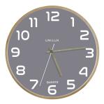 Unilux BALTIC Wanduhr grau, 31,5 cm Durchmesser, mit...