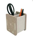 Unilux KUBE Stifthalter grau, aus PET-Recyclingmaterial
