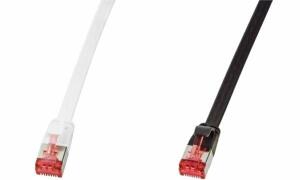 LogiLink U/FTP Flach-Patchkabel, Ka t. 6A, 1,0 m, schwarz (11115691)