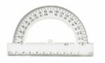 Wonday Halb-Winkelmesser 180 Grad, 120 mm, aus Kunstoff...