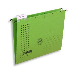 ELBA Hängemappe "chic ULTIMATE" A4, für komfortable Lose-Blatt-Ablage, seitlich offen, grün, 5er-Pack