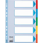 Esselte Register - blanko, Karton, A4, 5 Blatt,...