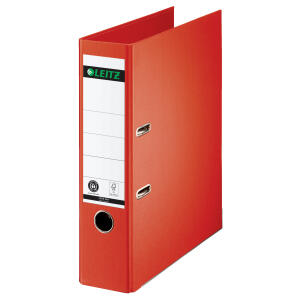 LEITZ Vollpapier-Ordner, 180 Grad, DIN A4, 80 mm, hellrot (80100720)