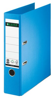 LEITZ Vollpapier-Ordner, 180 Grad, DIN A4, 80 mm, hellblau (80100730)