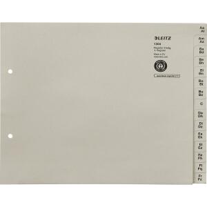 LEITZ Tauenpapier-Register, A-Z, fü r 4 Ordner, grau (80130485)