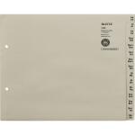 LEITZ Tauenpapier-Register, A-Z, fü r 8 Ordner, grau...