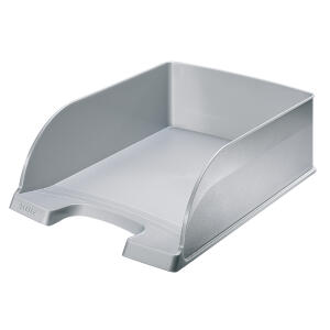 LEITZ Briefablage Plus Jumbo, DIN A 4, Polystyrol, silber (80523384)