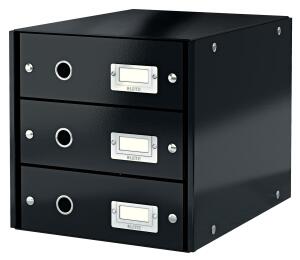 LEITZ Schubladenbox Click & Store, 3 Schübe, schwarz (80604895)
