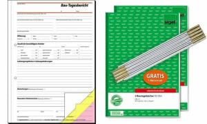 sigel Formularbuch Bautagebuch, A 4, + GRATIS Zollstock (8201333)