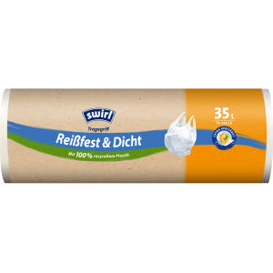 swirl Mülleimerbeutel, mit Tragegri ff, transparent, 35 Liter (9509623)