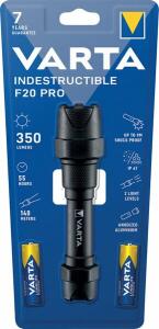 LED Taschenlampe Indestructible F20 Pro, Leuchtweite: 140m, Leuchtdauer: 55h, Lichtstärke: bis zu 350lm, inkl. 2 x AA Batterie